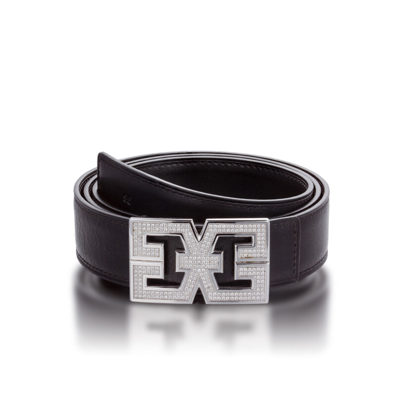 成功王道 925银电白皮带扣