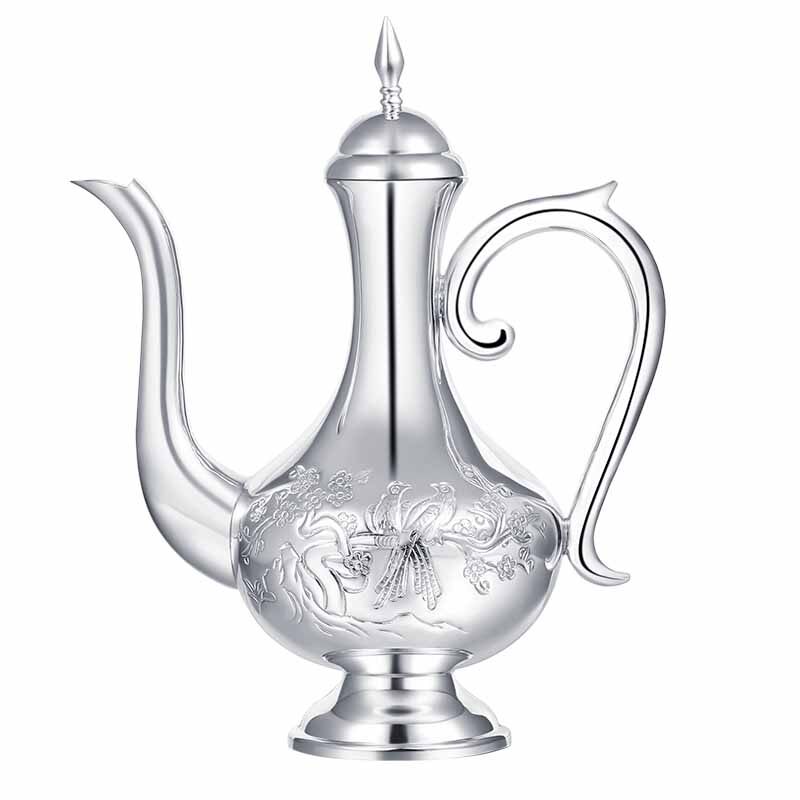 喜上眉梢手工银酒壶酒杯,足银本色酒具礼品